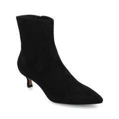 ARELY Pointed Toe Booties in Black Suede