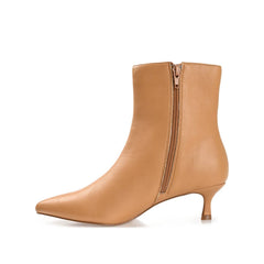 ARELY Wide Fit Pointed Toe Booties in Tan PU