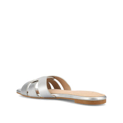 ARRINA Slide Sandals in Basic Patent - Silver PU