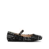 Carrie Dress Flats in Black Tweed