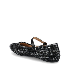Carrie Dress Flats in Black Tweed