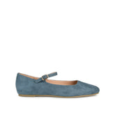 Blue Faux Suede