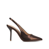 Elenney Slingback Stiletto Heels in Statement Wide - Chocolate