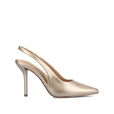 Elenney Gold PU Slingback Stiletto Heels