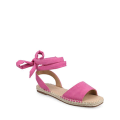 Emelie Multi Strap Espadrille Sandals in Hot Pink