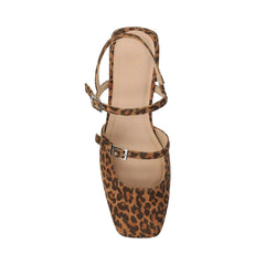 Gretchenn Heeled Flats in Vegan Leather - Leopard