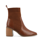 Harlowe Chelsea Booties in Vegan Leather - Brown