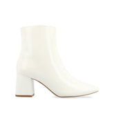 HAYLINN SQUARE TOE BOOTIES - White Patent