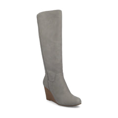 Langly Knee-High Boots in Vegan Leather - Grey