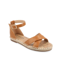 Lyddia Espadrille Sandals in Wide - Cognac