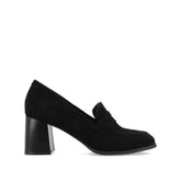 Malleah Wide Block Heel Loafers - Black