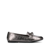 Marci Loafer Flats in Vegan Leather - Pewter Crinkle