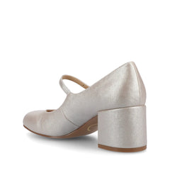 OKENNA Wide Fit Low Heel Pump - Champagne