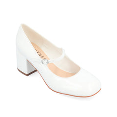 OKENNA Mary Jane Pump Heels in White