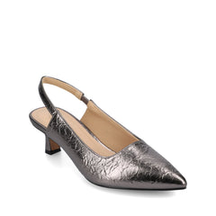 Paulina Sling Back Pumps in Wide - Pewter