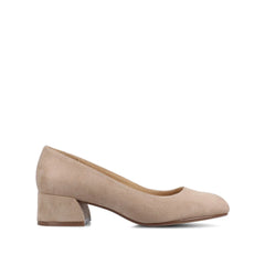 SAAR II Low Pump Heels Statement in Wide - Nude Suede