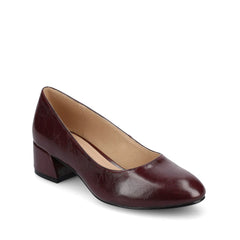 SAAR II Low Pump Heels in Patent - Oxblood Patent