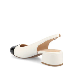 SAMMIE Block Heels in Vegan Leather - White PU