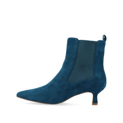TENLEE Chelsea Booties in Blue Faux Suede