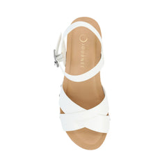 VALENTINA HEELED SANDALS IN VEGAN LEATHER - White
