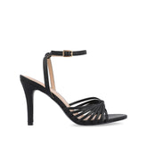 Vanita Wide-Fit Stiletto Heels in Vegan Leather - Black