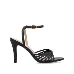Vanita Wide-Fit Stiletto Heels in Vegan Leather - Black