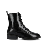 VIENNA Combat Booties - Wide Width (Crinkle Black)