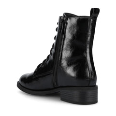 VIENNA Combat Booties - Wide Width (Crinkle Black)