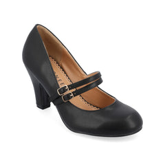 Windy Croco Mary Jane Pump Heels in Narrow - Black