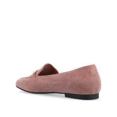 Wrenn Loafer Flats in Rose Faux Suede