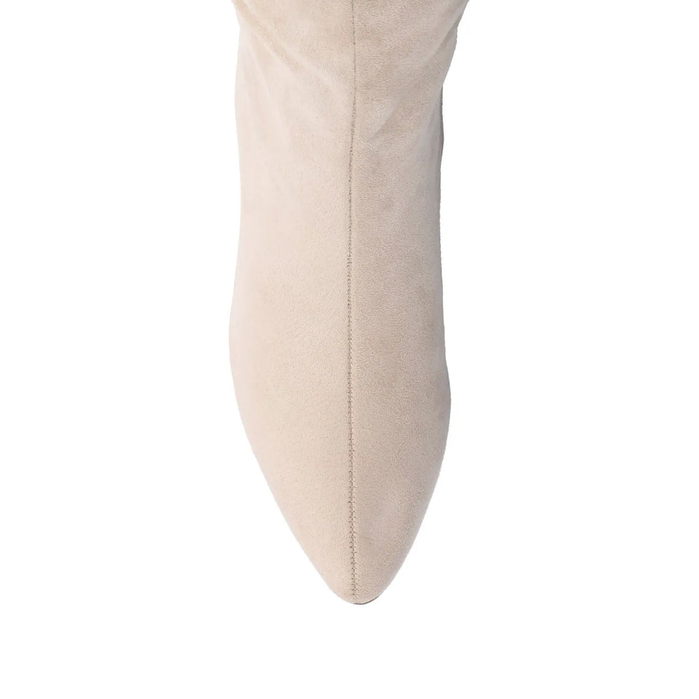 Bone Faux Suede