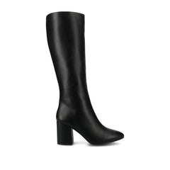 AMEYLIA Vegan Leather Knee-High Boots in Black