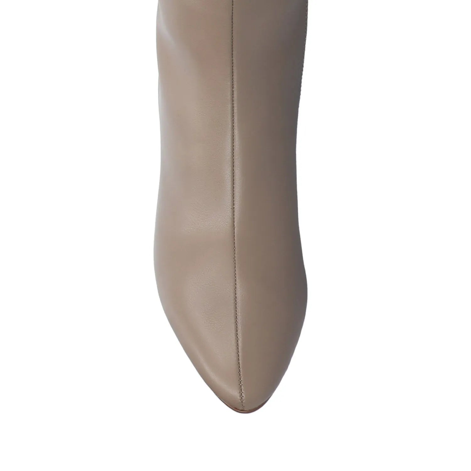 AMEYLIA Taupe Vegan Leather Knee-High Boots