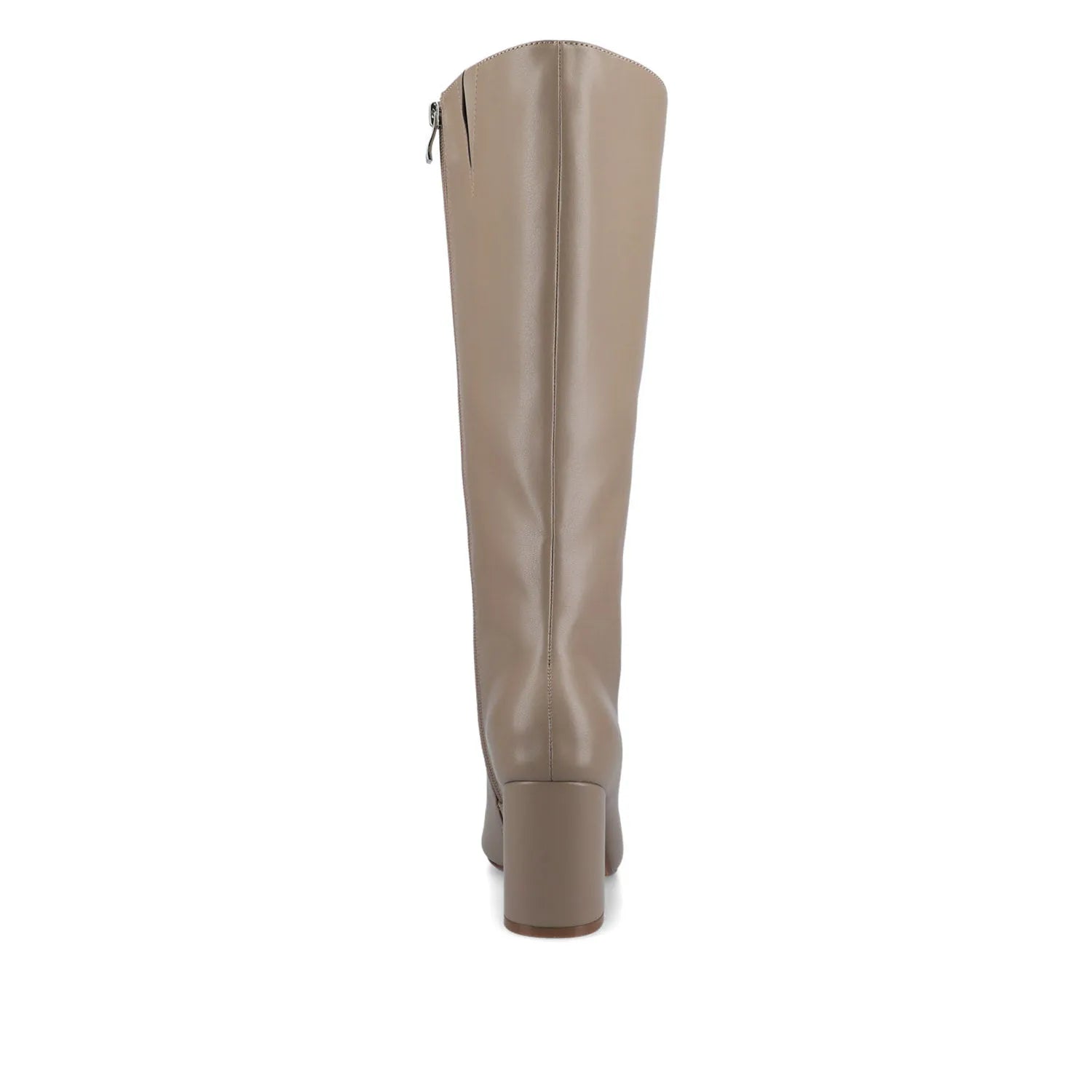 AMEYLIA Taupe Vegan Leather Knee-High Boots