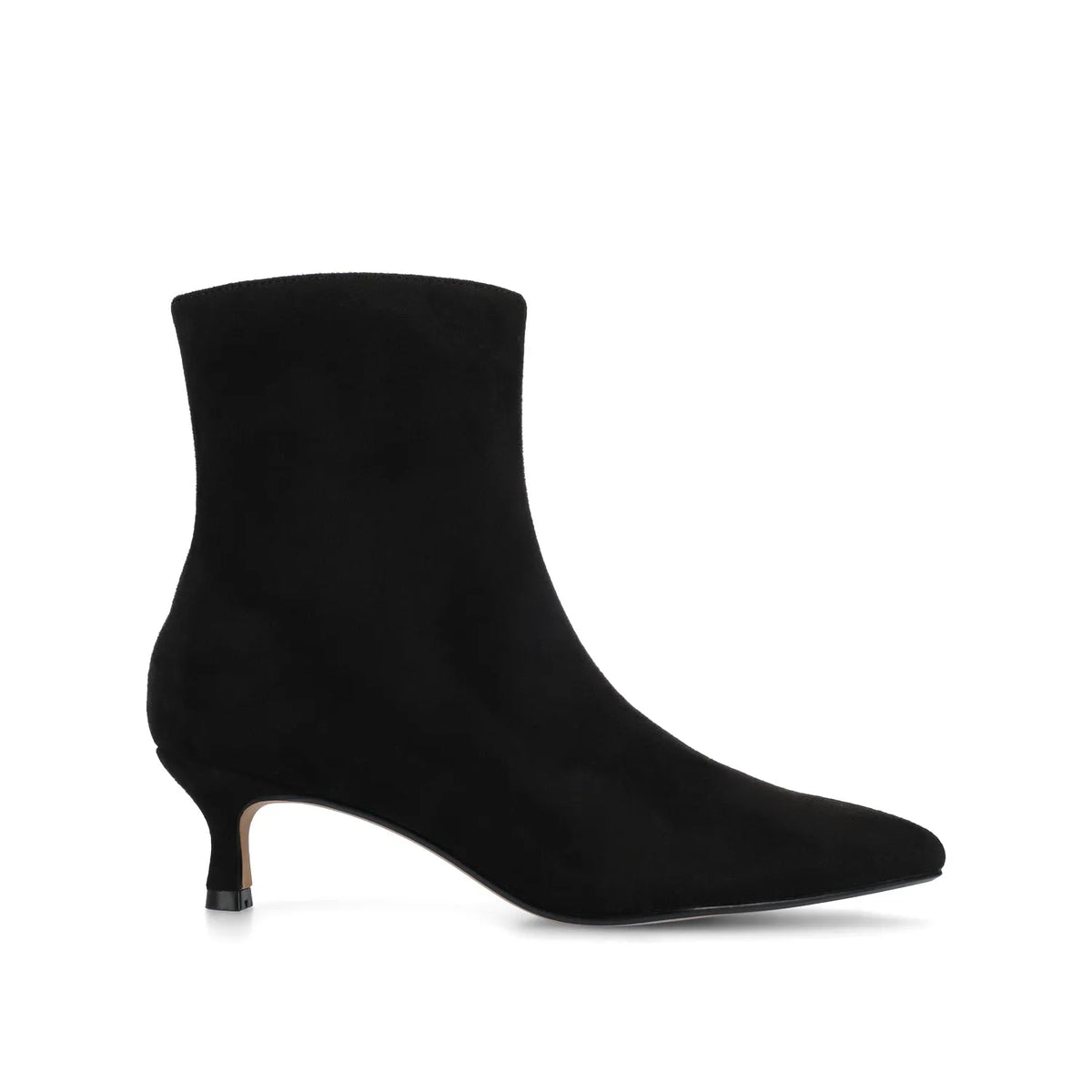 ARELY Pointed Toe Booties in Black Suede