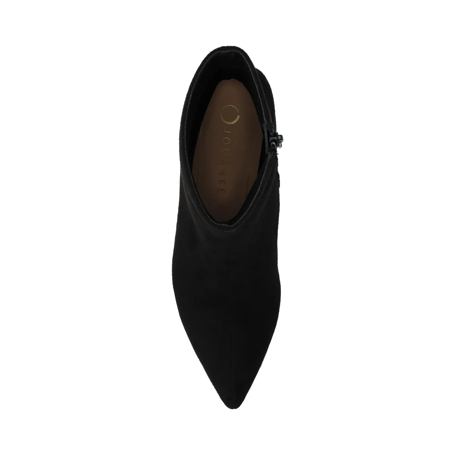 ARELY Pointed Toe Booties in Black Suede