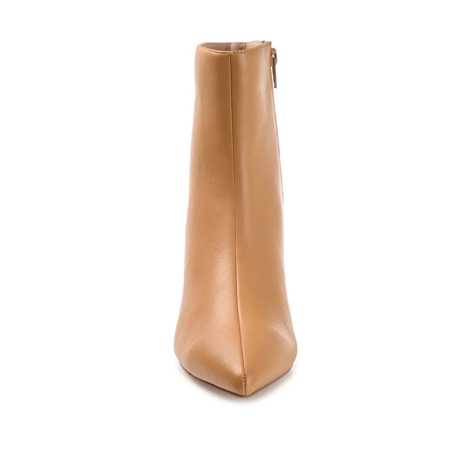 ARELY Wide Fit Pointed Toe Booties in Tan PU