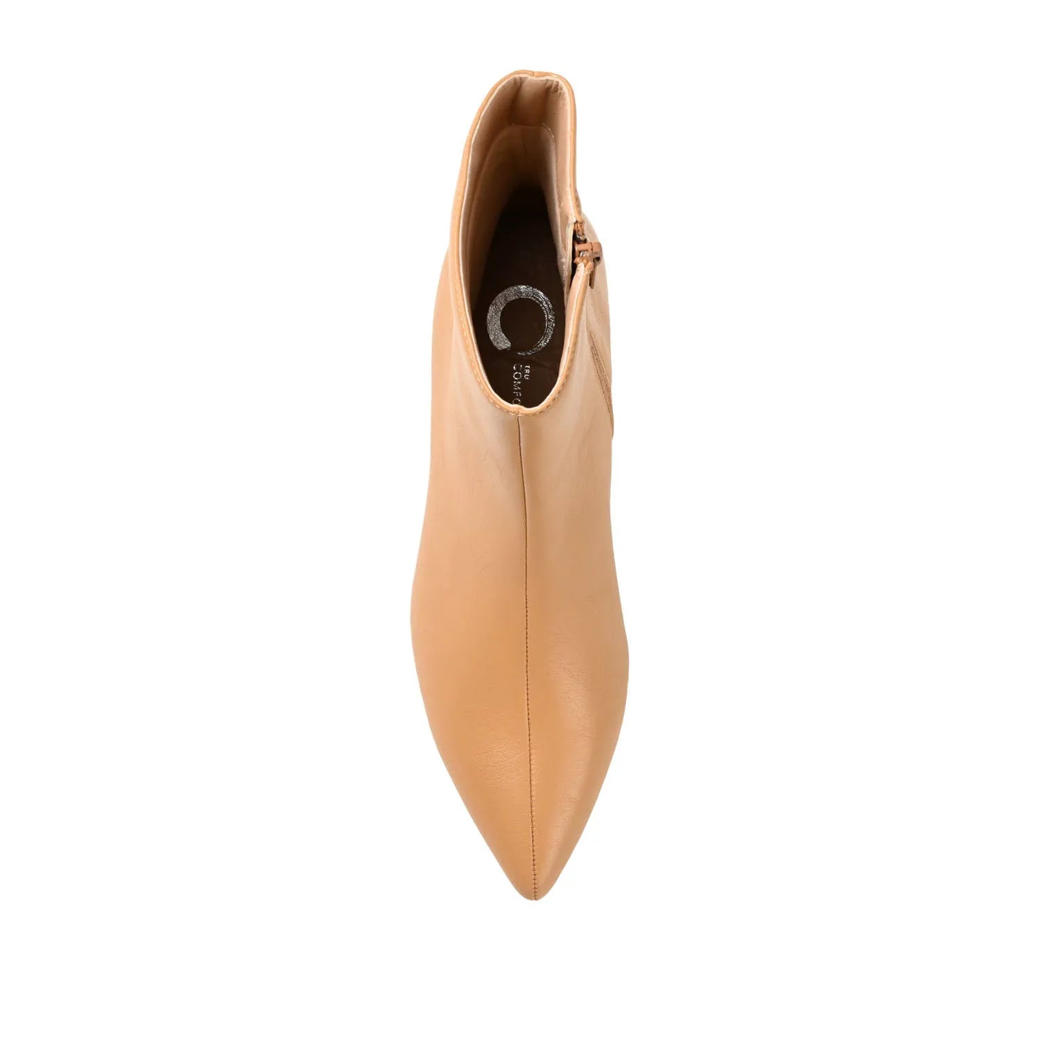 ARELY Wide Fit Pointed Toe Booties in Tan PU