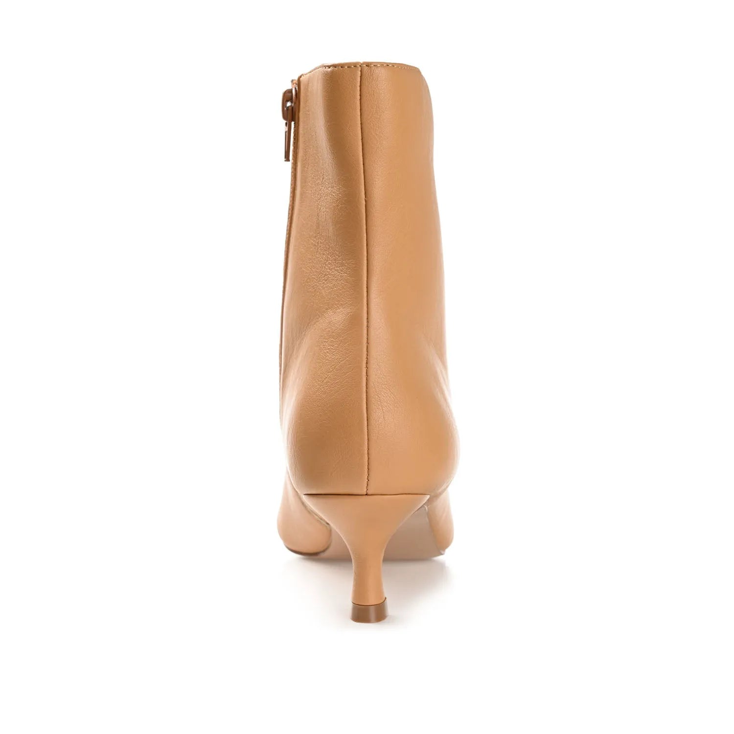 ARELY Wide Fit Pointed Toe Booties in Tan PU
