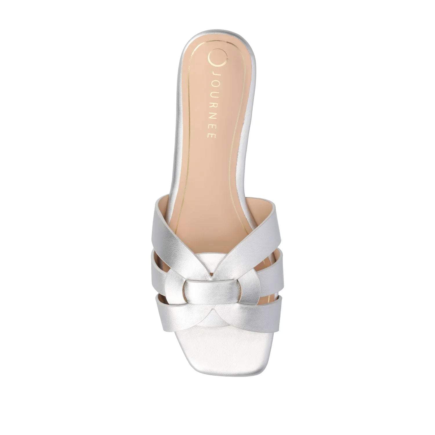 ARRINA Slide Sandals in Basic Patent - Silver PU