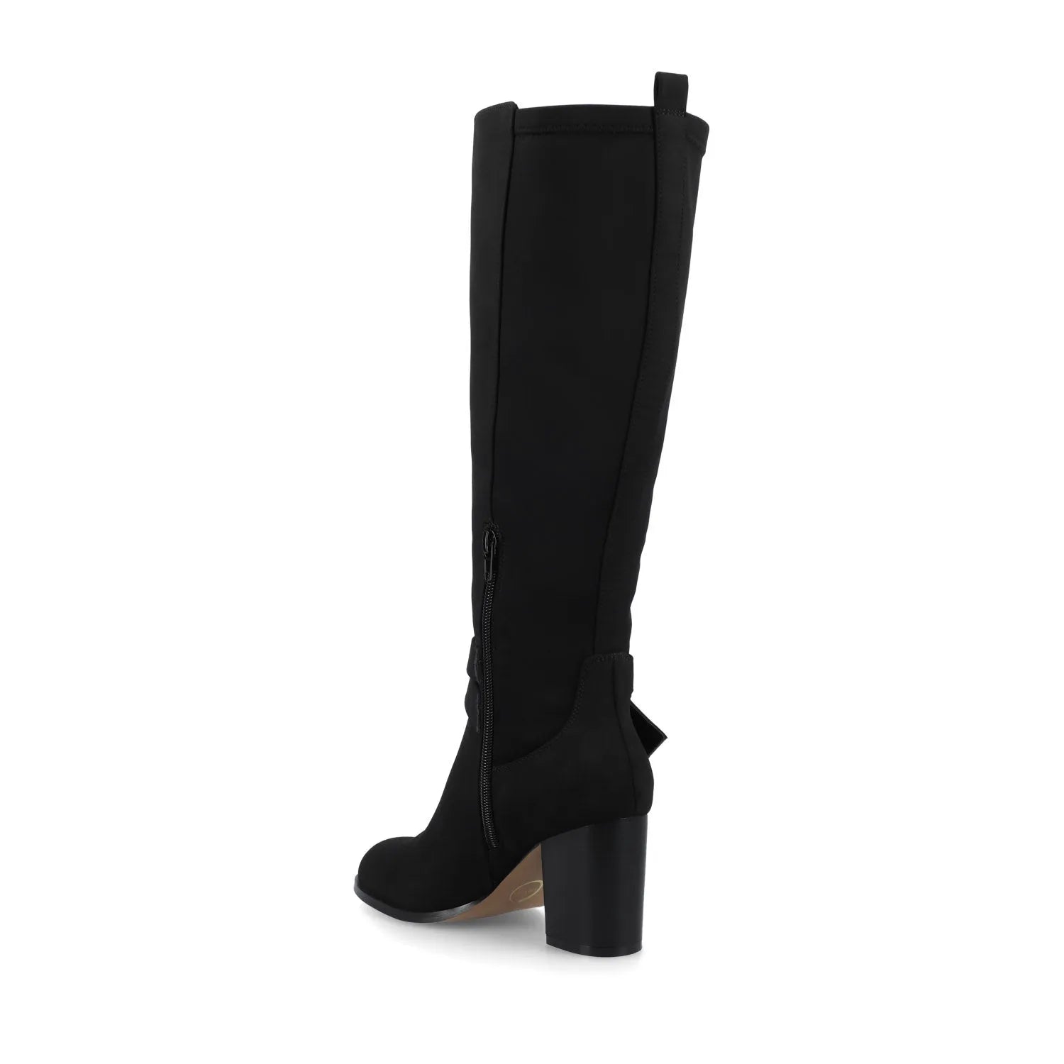 Avalonn Knee-High Dress Boots in Black Suede