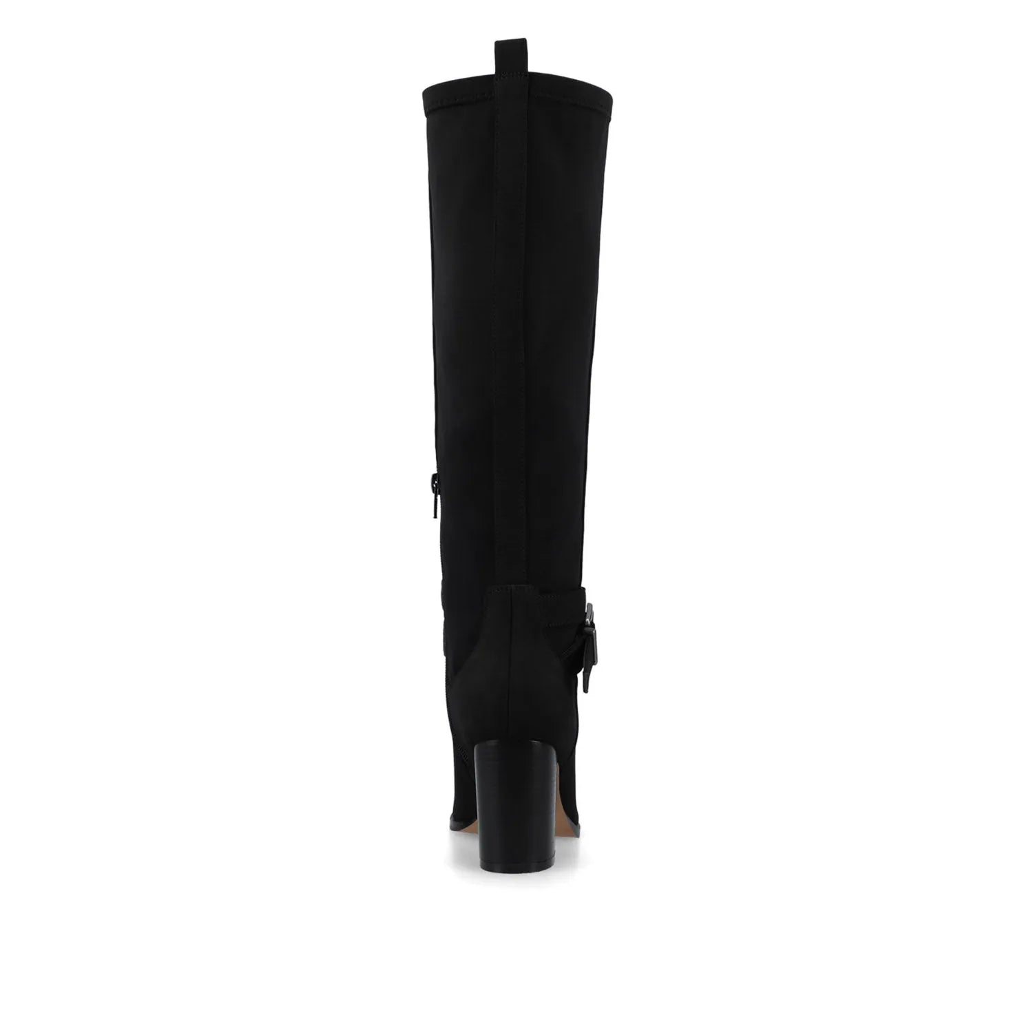 Avalonn Knee-High Dress Boots in Black Suede
