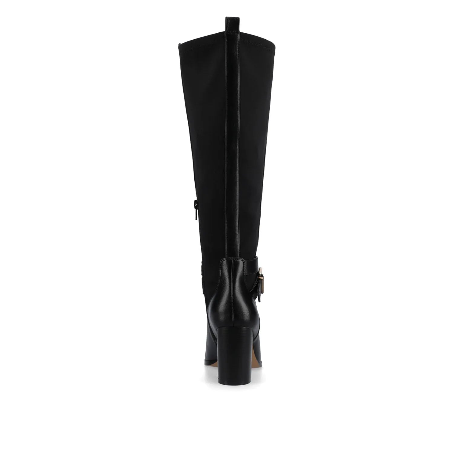 Avalonn Knee-High Wide-Calf Dress Boots in Black