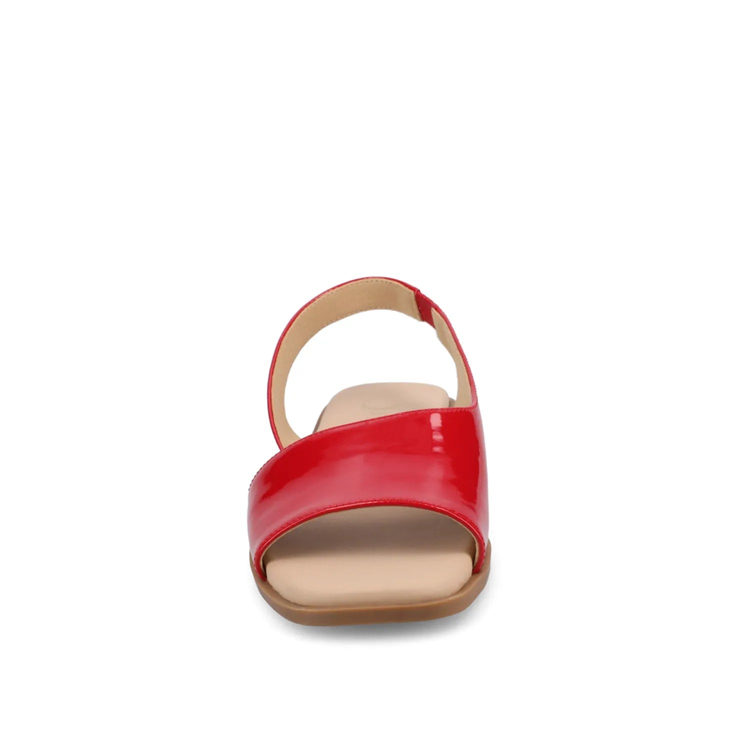 Brinsley Cutout Patent Sandals in Red