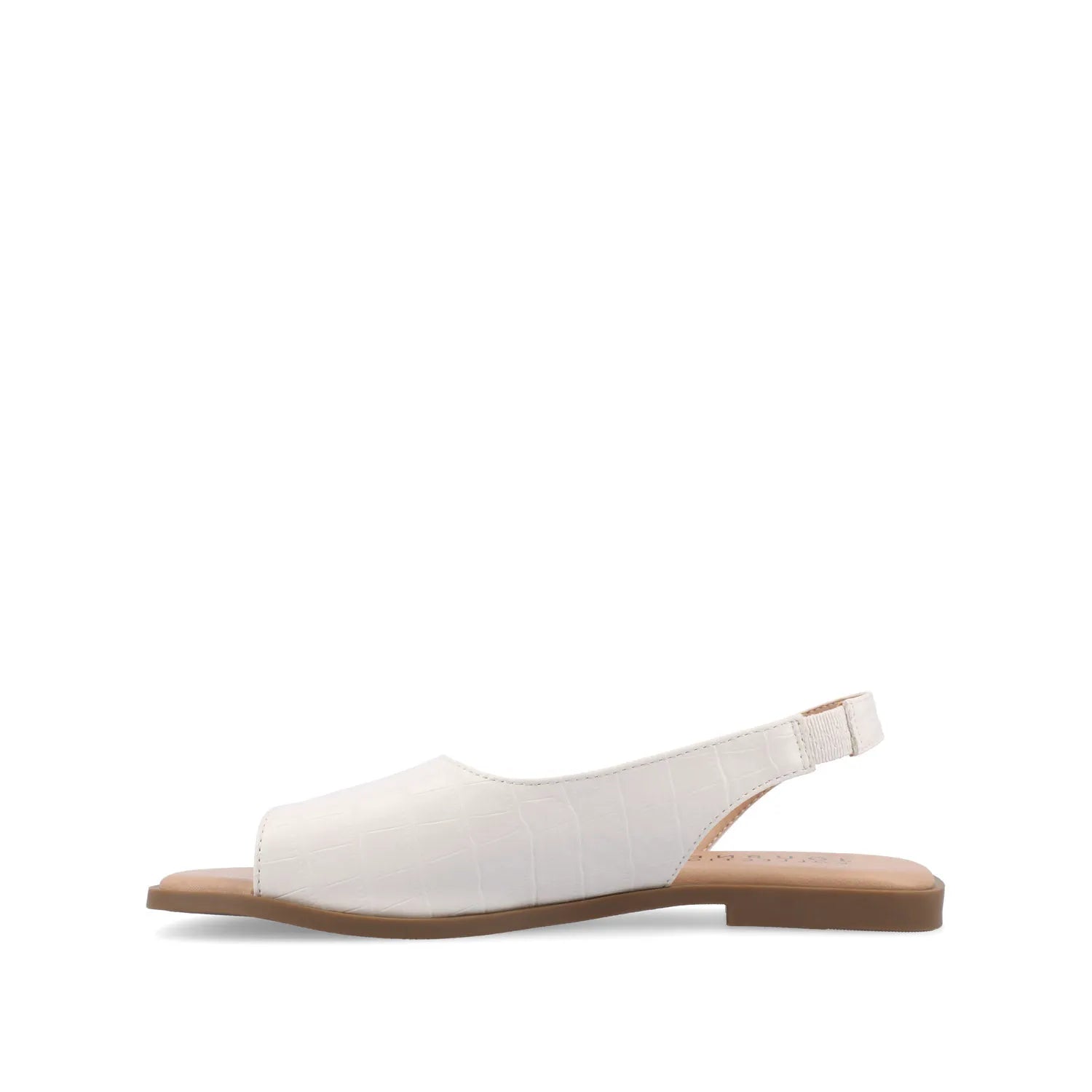 Brinsley Cutout Sandals in Croco - Bone Croco