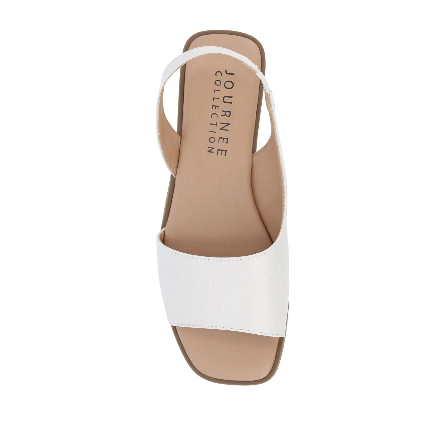 Brinsley Cutout Sandals in Croco - Bone Croco