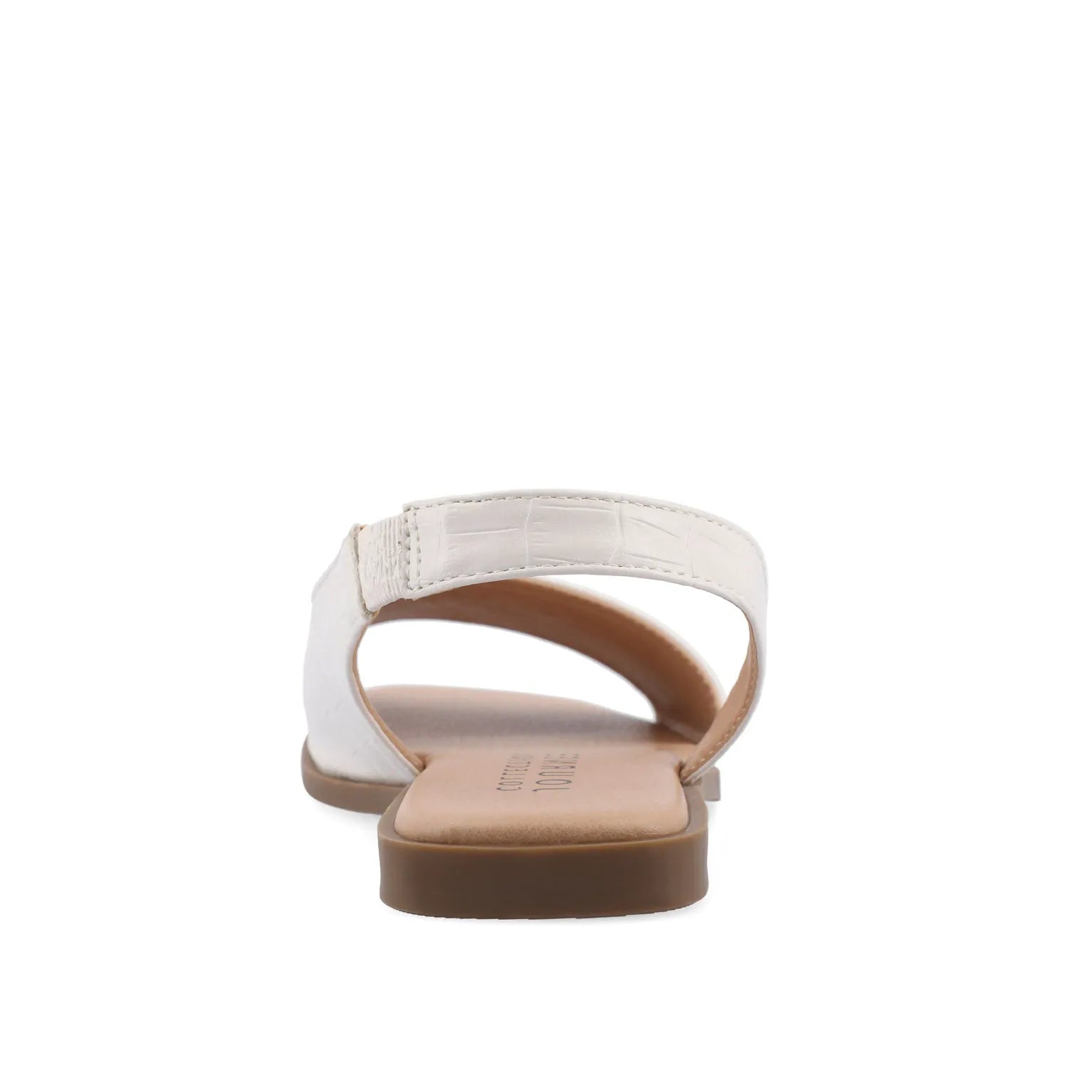 Brinsley Cutout Sandals in Croco - Bone Croco