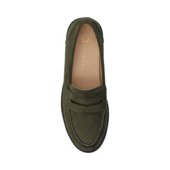 Brooks Penny Loafer in Wide - Olive