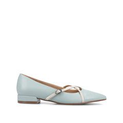 CAMBY Wide Flat Dress in Blue PU