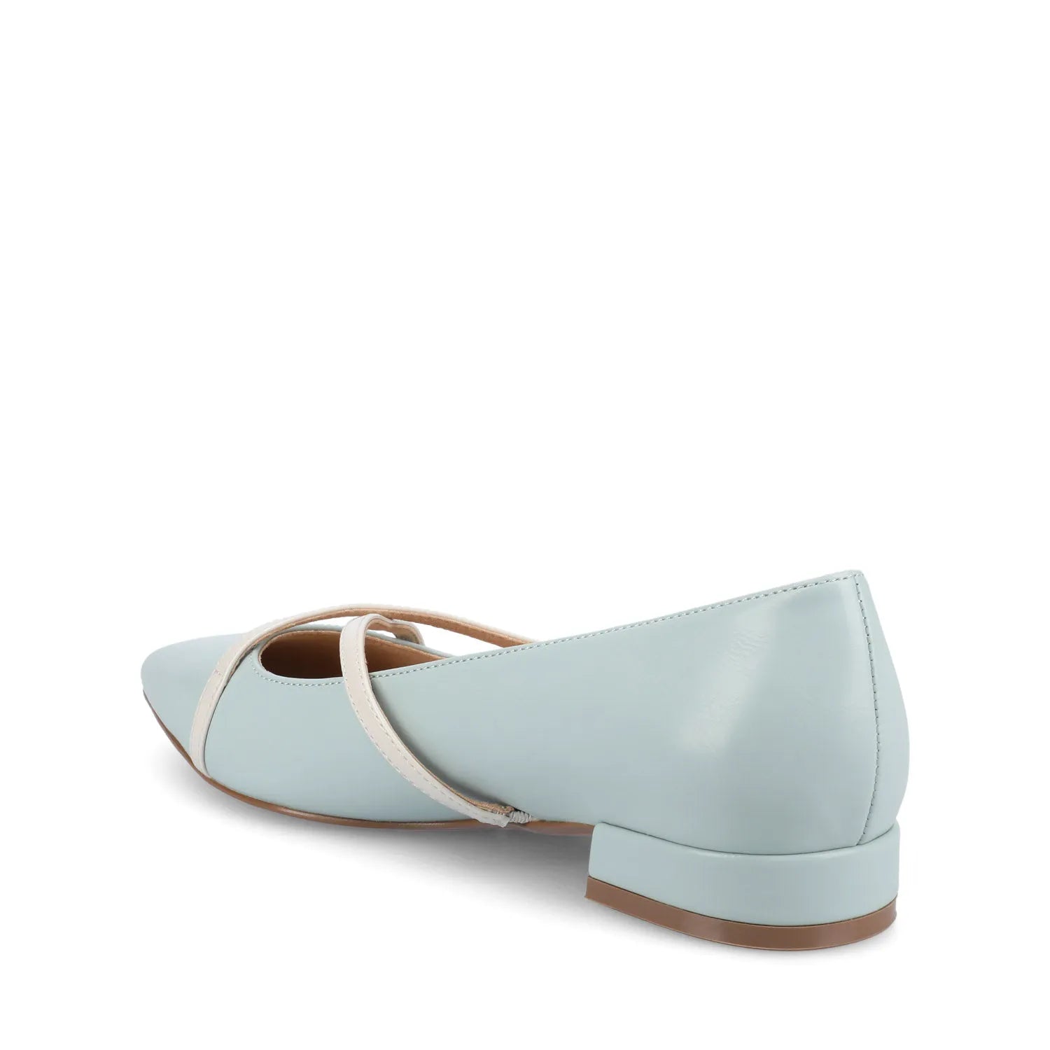 CAMBY Wide Flat Dress in Blue PU